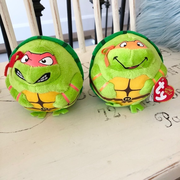 Ty Other - TEENAGE Mutant Ninja Turtles, Ty Beanie Ballz, Plush Toys, Set of 2